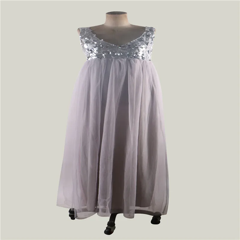 Women's clothing Cotton summer Long Party Dress in Sequins Woman 2019 Strapless Satin Formal Silver Night Maxi Dress (1)