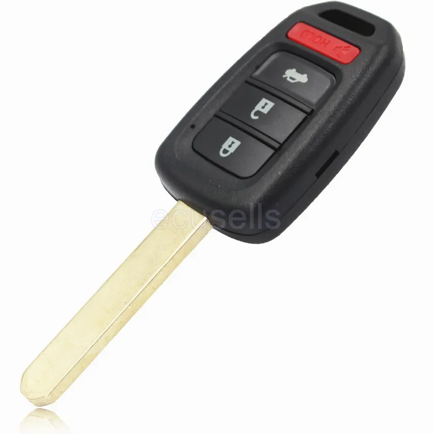 HKOBDII Remote Key Shell Case Uncut Fob 3+1/4 Button Pad MLBHLIK6-1T 35118-T2A-A20 Blade | Автомобили и мотоциклы