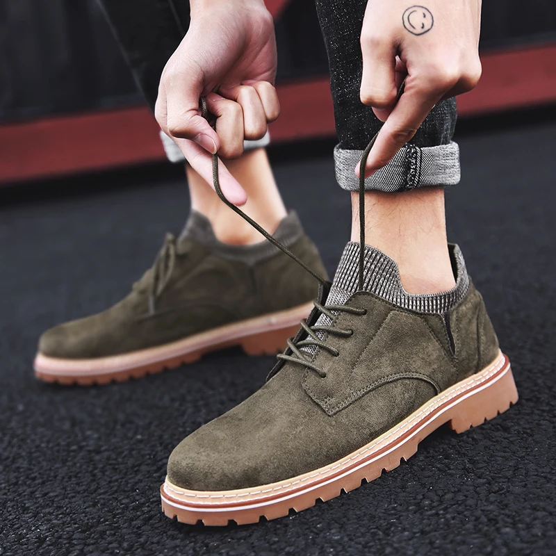 

Spring Autumn Sneakers Men Shoes outdoor breathable genuine Leather Men's Casual Shoes Luxury Brand Lace up Male Flat Sneakers 4