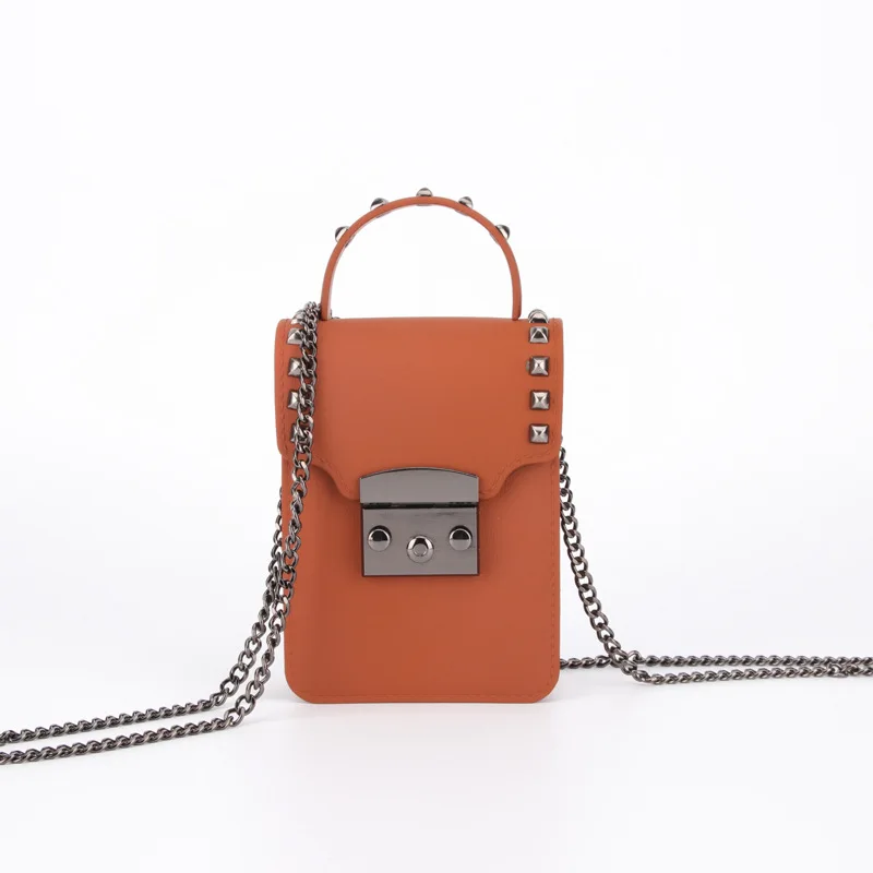 BERAGHINI летние брендовые сумки женские сумки на цепочке Маленькая женская сумка-мессенджер яркие цвета женская сумка на плечо вечерние кошелек с замком сумка - Цвет: Оранжевый