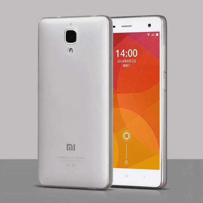 Ультратонкий 0 3 мм прозрачный мягкий Силиконовый ТПУ чехол для Xiaomi MI4 задней