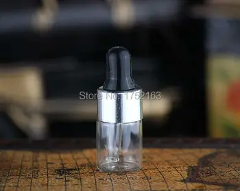 

Free Shipping 1ml Glass Dropper Bottle,transparent Test Bottle ,empty Essential Oil Bottle,refillable Bottles