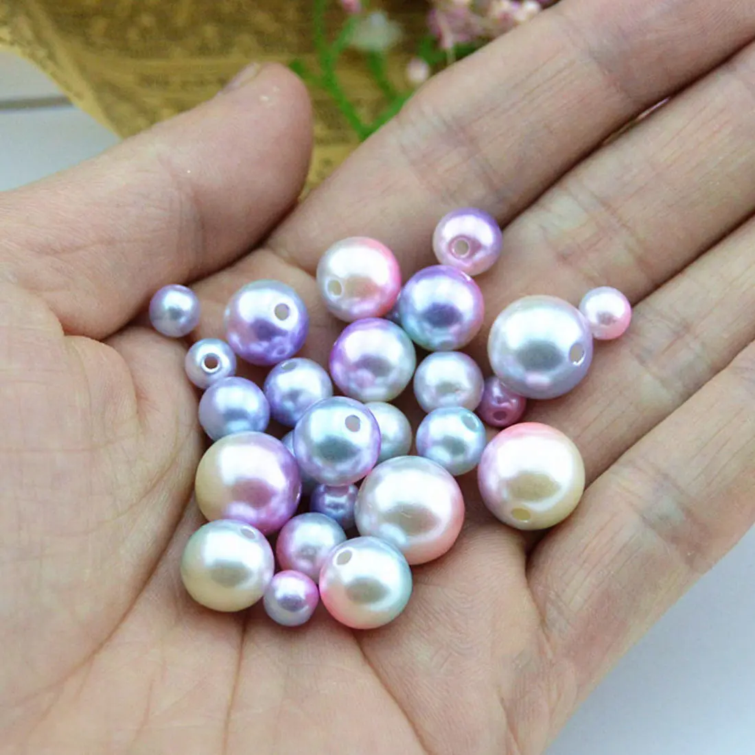 

Pearl Beads For DIY Scrapbook Decoration Handmade Craft Making 50-500Pcs Size 4mm 6mm 8mm 10mm Multi Color Plastic ABS Loose