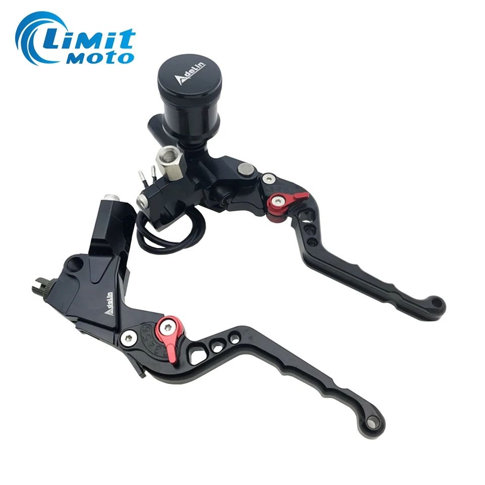

CNC 1 pair Universal 7/8" Adelin Front Brake Hydraulic Master Cylinder Lever + Cable Clutch Master Cylinder Lever 6 colors