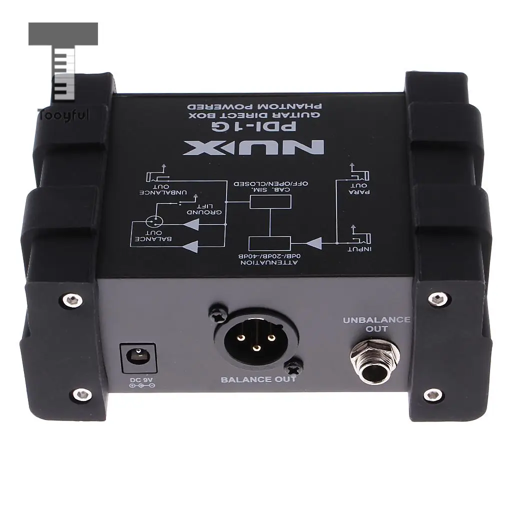 

Tooyful NUX PDI-1G DI Box Guitar Direct Injection Phantom Power Box Audio Mixer Para Out