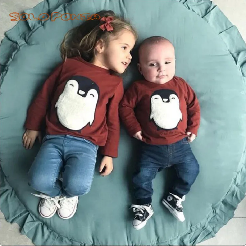

Diameter 100cm Nordic Lace children's room decoration baby game blanket solid Lace Baby crawling pad Infant play mat cushion