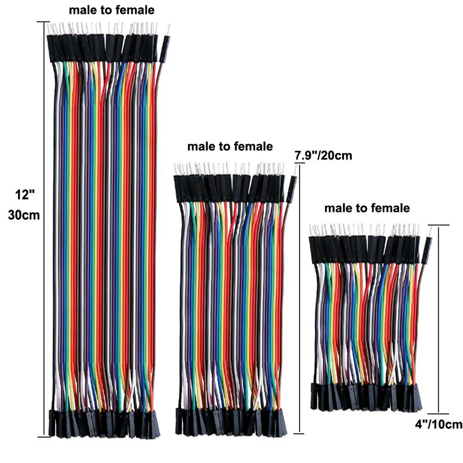3 Types 40pcs Dupont Wire Breadboard Jump Ribbon Cables Lead Jumper Arduino