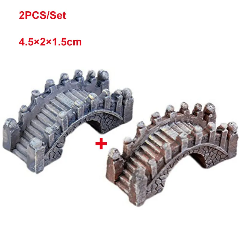 2 шт украшение сада мох микро-украшения в форме ландшафта дорожка лестница Садоводство Ландшафтная дорожка DIY украшения серый камень шаги - Цвет: 2 PCS