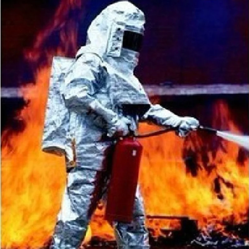 1000 градусов тепловое излучение жаростойкая пожарная форма алюминированный самолет спасательный Пожарный Костюм