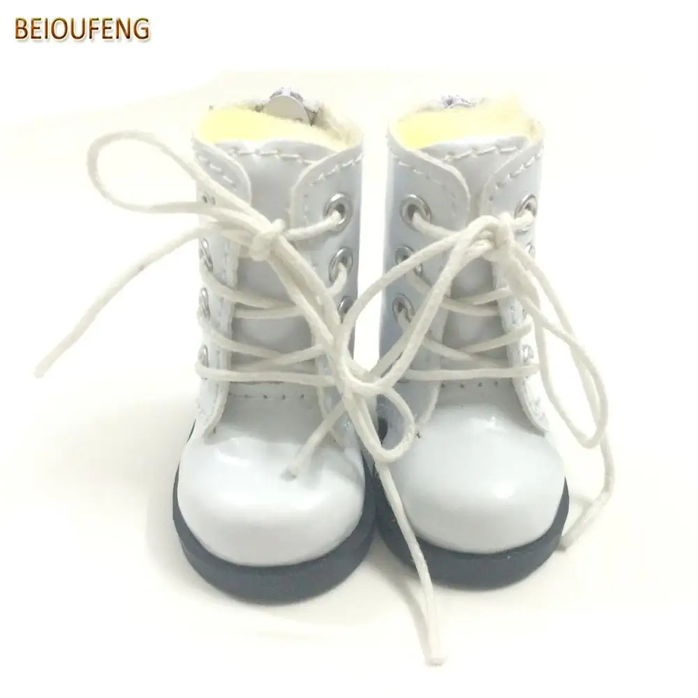 BEIOUFENG زوج واحد 1/6 BJD دمية أحذية للنسيج دمى ، السببية رياضية أحذية 5 CM بو الجلود دمية الأحذية للدمى اكسسوارات