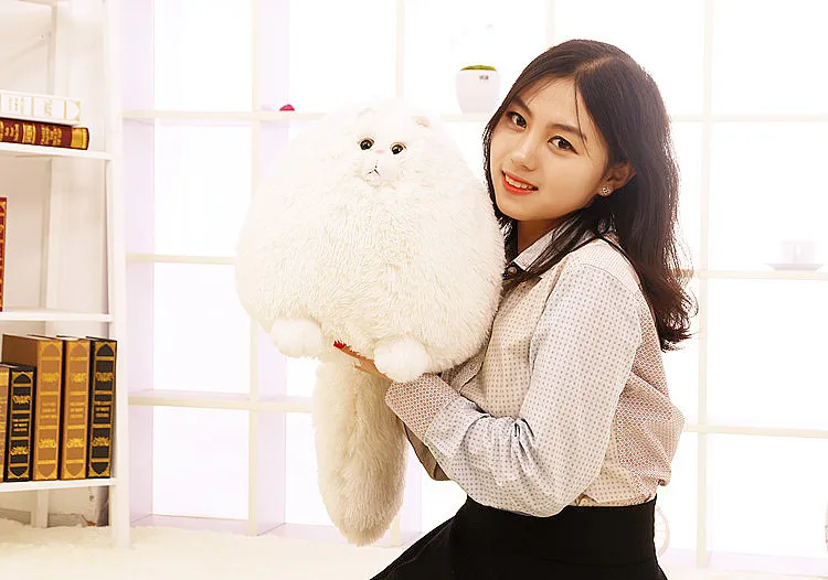 Плюшевая игрушка Детская кукла милый толстый белый персидский кот котенок с