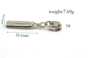 

5# Fashioned luggage key locking zipper slider for handbag, special shape Metal Slider Pull Sewing Repair Replace Zipper Puller