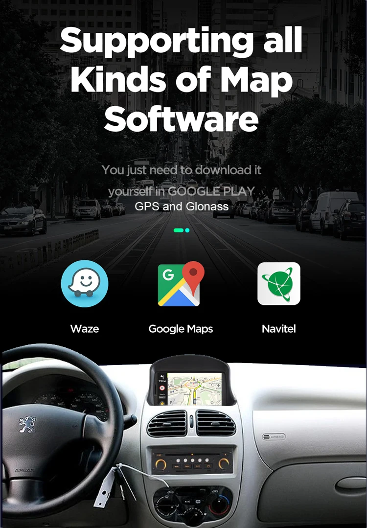 Discount 1024*600 auto radio Android 6.0 Car DVD GPS for PEUGEOT 206 206cc Navigation,Bluetooth,CAN-BUS,Stereo,head unit,wifi internet 2