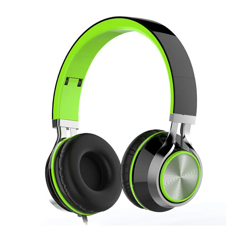 Foldable Phone Headset Computer 3 5mm Jack Wired Headphone Music Stereo Helmet Kid Girl Earphones With Mic For iPhone Huawei