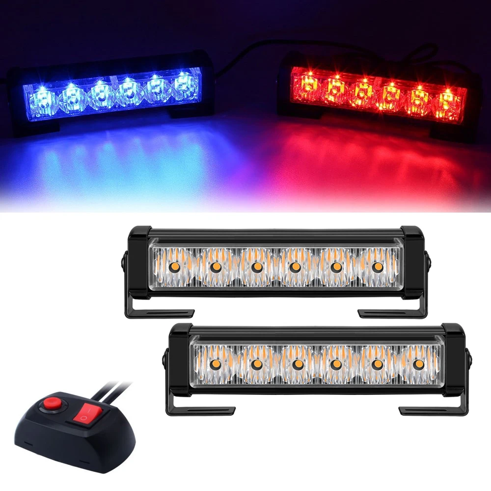 DEL 2X4 Voiture Camion Avertissement Lampe d/'urgence Beacon Strobe Flash Light Bar 12 V