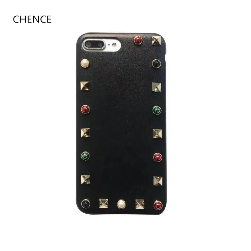 Rivet cortical material all package protection cell phone shell for Apple iPhone X 7 8 6 6S plus case |
