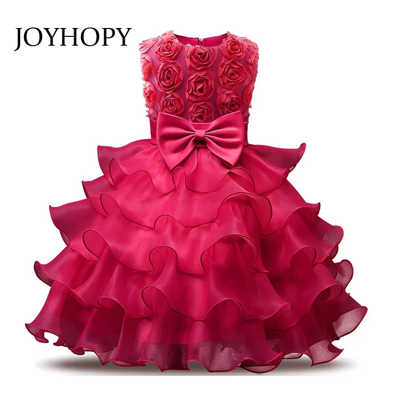 

Flower Girl Dress For Wedding Baby Girl 3-8 Years Birthday Outfits Children's Girls First Communion Dresses Girl Kids Party Wear