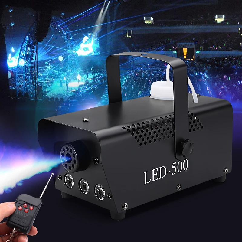 

Smuxi HOT Wireless control 500W Professional RGB LED Smoke Fog Machine DJ Disco Party KTV Fogger Stage Lighting Effect 110V-230V