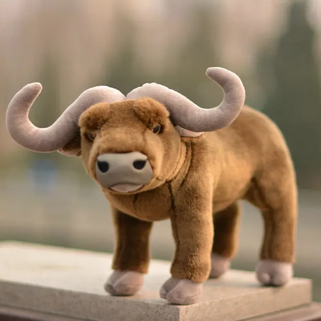 Big Toys Gifts Simulation African Buffalo Doll Stuffed Animals Toy