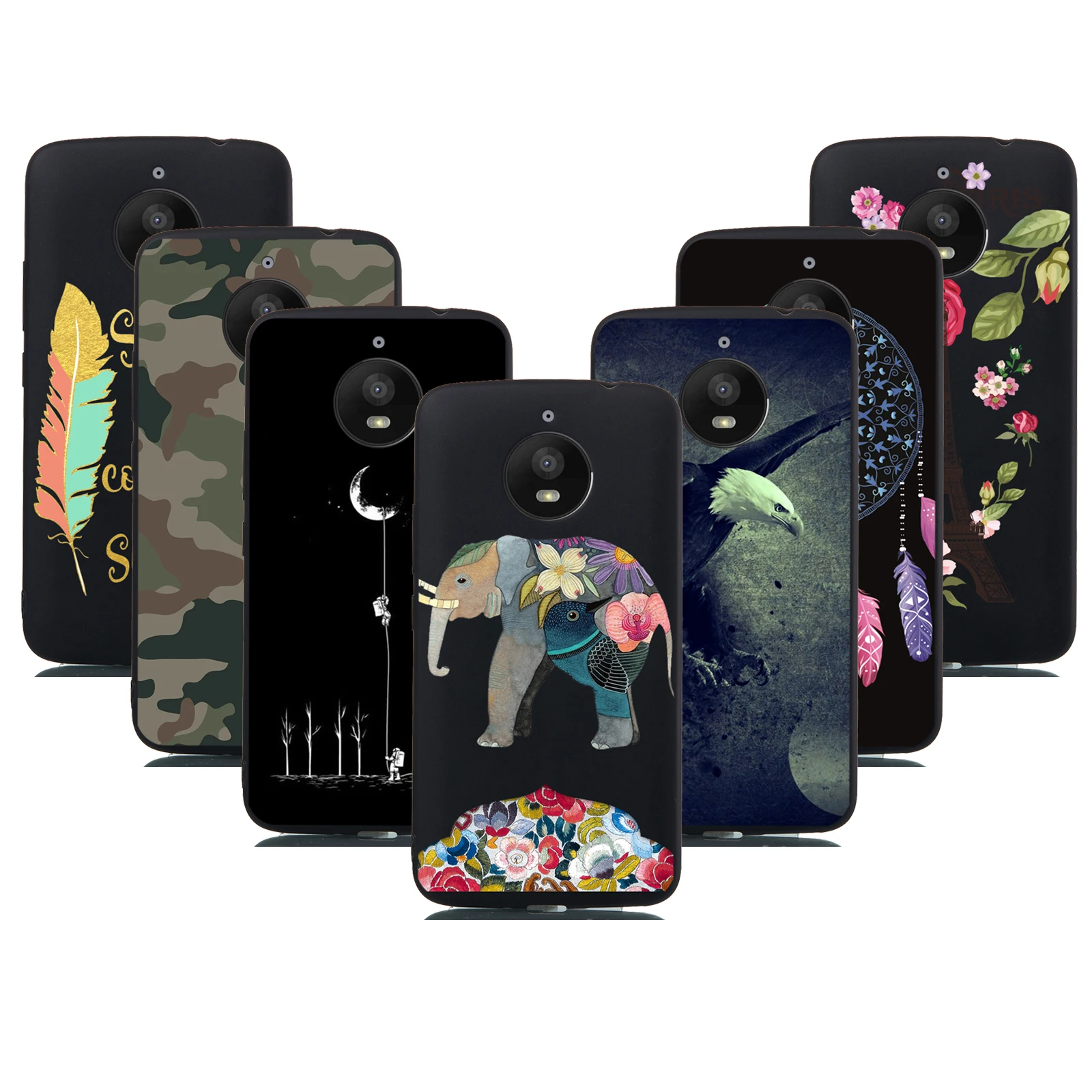 

For Moto E4 Plus CPlus Europe Version Camouflage Forest Shockproof Full Color Painted Silicone TPU Soft Shell Phone Case