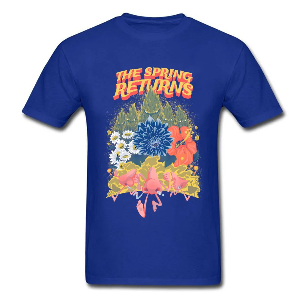 The Spring Returns T Shirt Crazy Short Sleeve Brand New Round Neck All Cotton Tops Shirt 3D Printed Tops T Shirt for Men Summer The Spring Returns blue