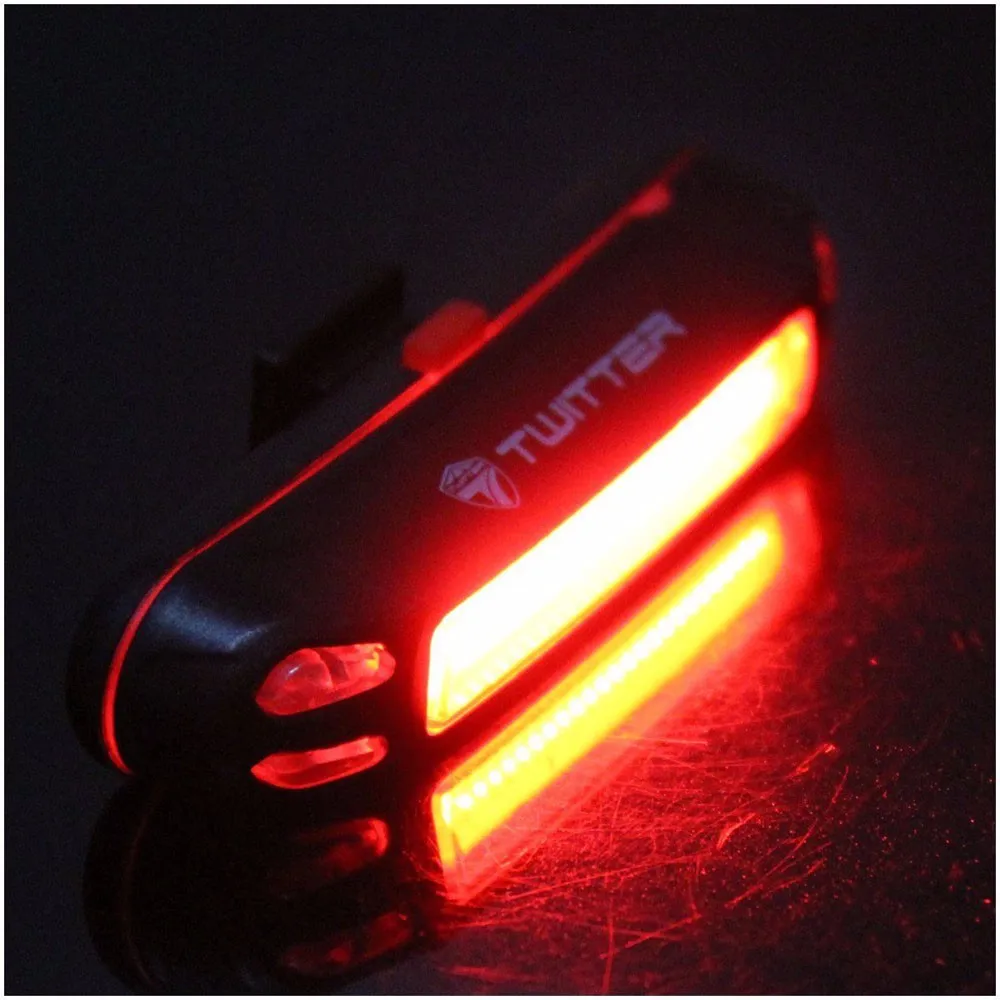 

USB Rechargeable LED COB Bike Cycling Front Rear Tail Signal Warning Light 3-Modes Lamp Bicycle battery Bike accessories DZ50