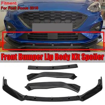 

Car Front Bumper Lip Diffuser Deflector Glossy Black Car Front Bumper Lip Body Kit Splitter Spoiler For Ford For Focus 2019
