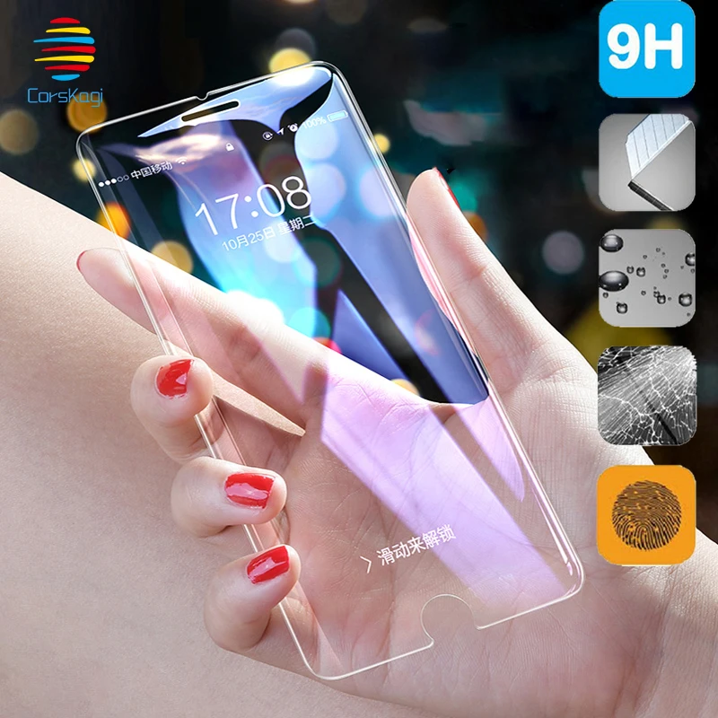 

Tempered Glass Screen Protector for iPhone 8 7 6 6s Plus 5 5S SE 4 4S X XS MAX XR iX Film Protective film Glass Cover Case 7 8 6