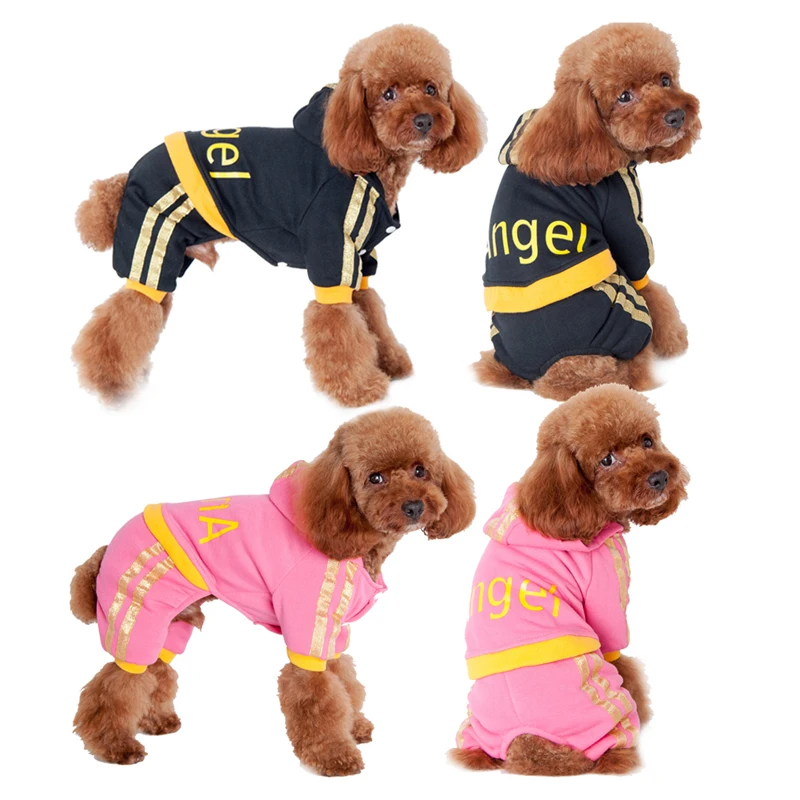 Cotton Pet Dog Clothes For Dogs Winter Clothing Dog Costume Sweatshirts Angel Print Coat Apparel Puppy Sports Clothes FEN#