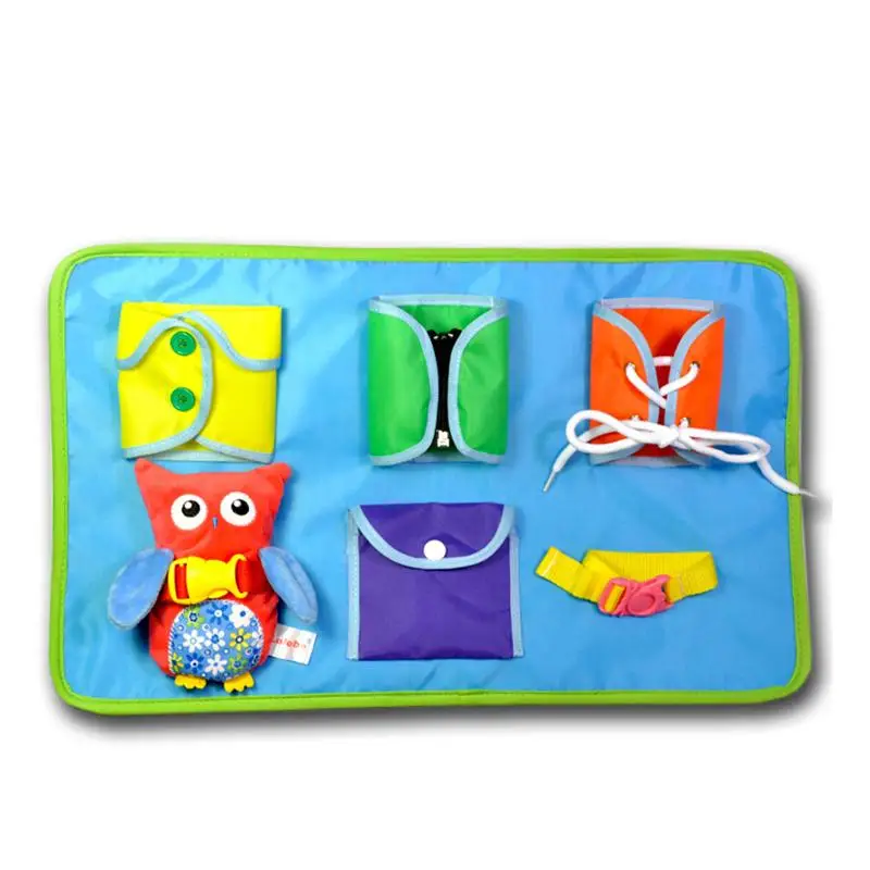 

1PC Non-toxic Safe Learning Basic Life Skills Toy Early Educational Toy Learn to Dress Boards Fine Motor Durable Dressing Toys