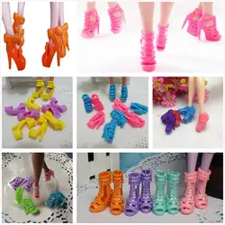 Ailaiki игрушка Модные босоножки на высоком каблуке Сапоги и ботинки для девочек Обувь для Барби 1/6 Куклы игрушка Обувь много стилей и Цвета