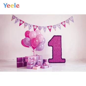 

Yeele 1st Birthday Photocall Gifts Balloons Flowers Photography Backdrops Personalized Photographic Backgrounds For Photo Studio