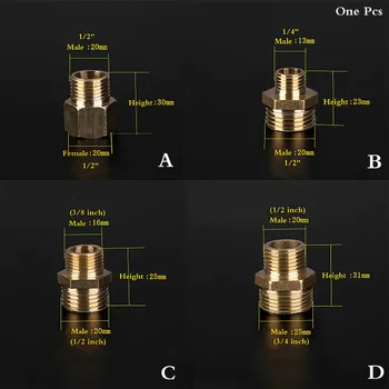 

1/2" BSP to 1/4" 3/8" 1/2" 3/4" BSP Male / Female Reducing Brass Pipe Fitting Connector Coupling Adapter,Variable diameter