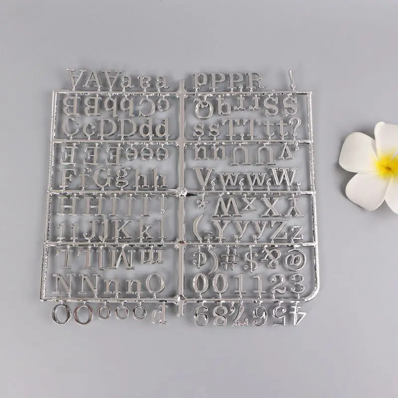 Silver Characters For Felt Letter Board 250 Piece Numbers For Changeable Letter Board