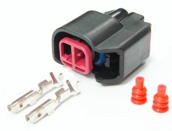 

longyue 2pcs ev6 ev14 USCAR Fuel Injector Pigtail Connectors sr20det rb30 GTR FAST ls2 ls3 universal