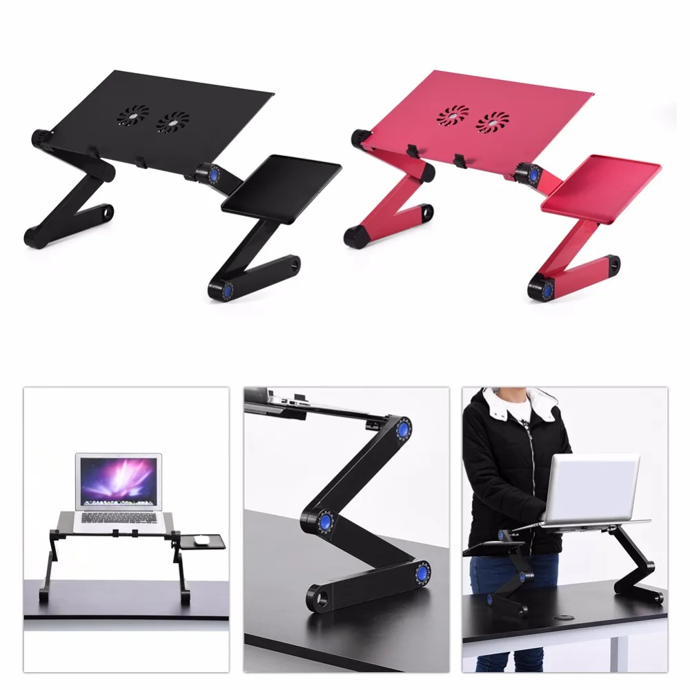 New Adjustable Aluminum Laptop Desk Ergonomic Portable TV Bed Lap desk Tray Table Stand Notebook Table Desk With Mouse Pad New Adjustable Aluminum Laptop Desk Ergonomic Portable TV Bed Lap desk Tray Table Stand Notebook Table Desk With Mouse Pad