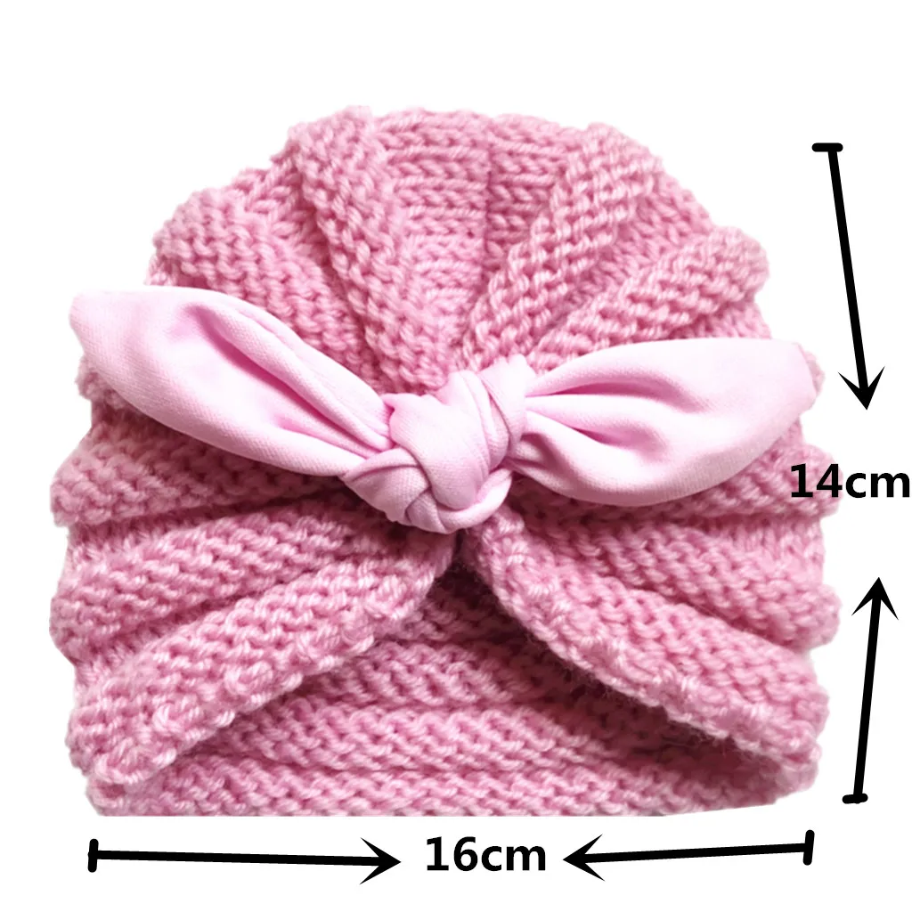 Новая осенне-зимняя детская Шапка-бини для маленьких девочек, детская вязаная Мягкая Милая шапка, От 6 месяцев до 4 лет