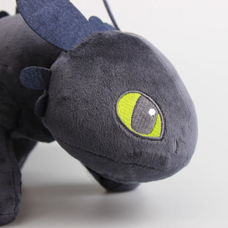 Yingelon 25cm Dropshipping How to Train Dragon Plush Toys for Children Toothless Night Fury Doll 3 Light Fury Soft Black Stuffed (3)