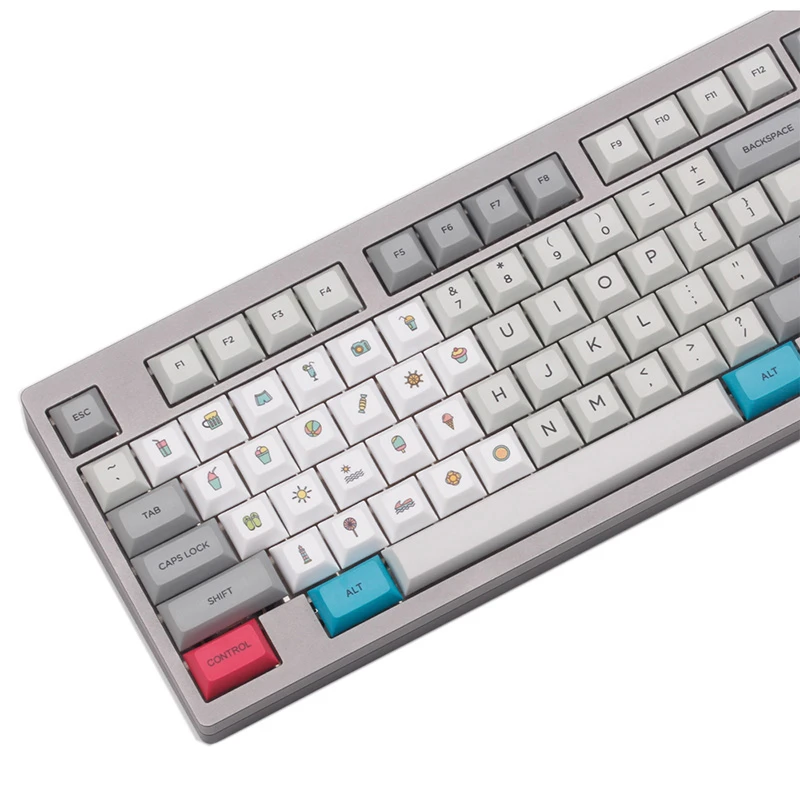 IDOBAO 22 ключ Серый Белый 1u Dsa Keycaps Dye Sub PBT персональный художественный узор электроника для механической 60% настройки клавиатуры геймера