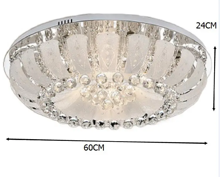 Круглый светодиодный потолочный светильник с кристаллами, простой современный светильник для гостиной, потолочный светильник для спальни, светильник для ресторана, TA92014