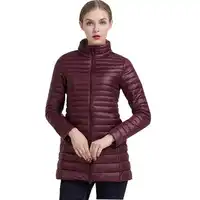 Johnature 2019 Winter Warm New Women Long Thin Down Jacket Slim Korean Stand Collar White Duck Down Zipper Long Coat S-4XL