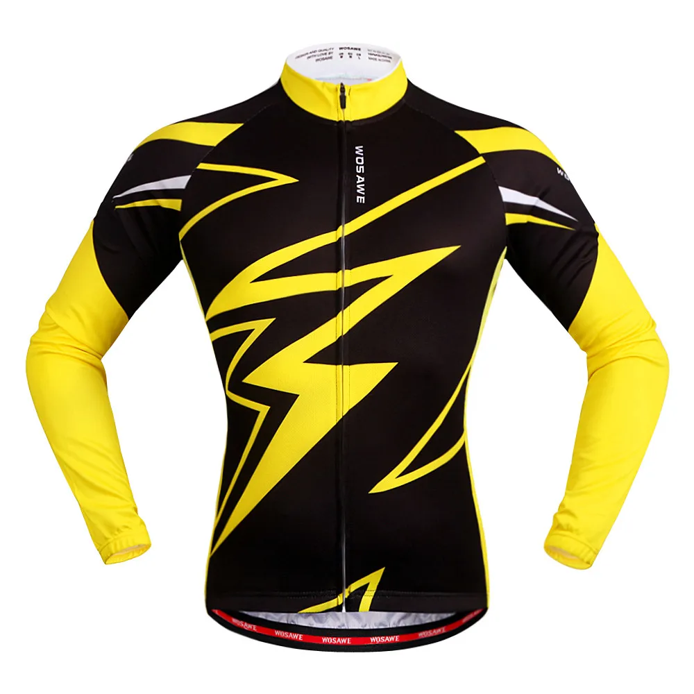 

Spring Autumn Cycling Jackets Clothing Long Sleeves Outdoor Sports Wear High-elasticly Quick Dry 3Pockets Bike Bicycle Jacket