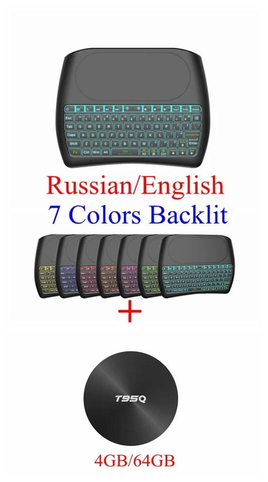 T95Q Android 9,0 ТВ приставка Amlogic S905 X2 4 ГБ DDR3 32 ГБ/64 Гб 2,4G/5G двойной WiFi USB3.0 BT4.1 поддержка 4K H.265 Smart медиаплеер - Цвет: 4GB 64GB D8 Backlit