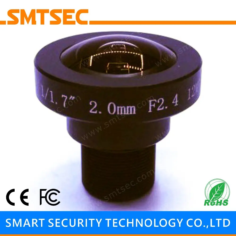 SL-RY20F24IR 1/1. 7 &quotF2.4 HD 12MP мегапикселей объектив M12 крепление 2 мм Рыбий глаз 180