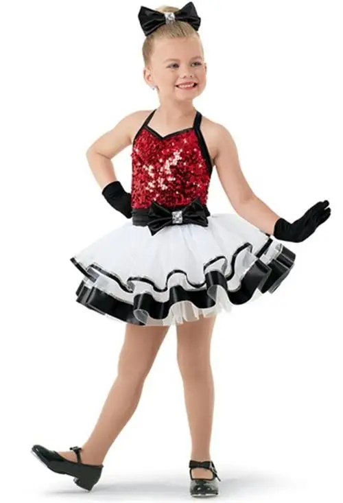 Милая юбка принцессы пачка Сценический костюм Детская Балетная блесток Юбка Танцы конкуренция одежда костюмы