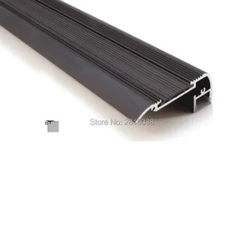 Günstige 50X1 Mt Sets/Lot Treppenstufe Led Aluminiumprofil Und Schwarze Led Aluminium-strangpressprofil Für Stairway Lampen