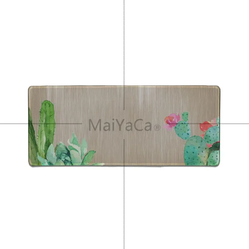 Красивое аниме Maiyaca прочный Настольный коврик для мыши с акварелью КАКТУСОМ