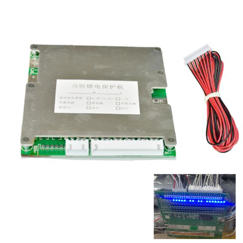 Защитная плата для литиевых батарей 17S 60 в Li Ion Lipo 30A 40A 50A с индикатором