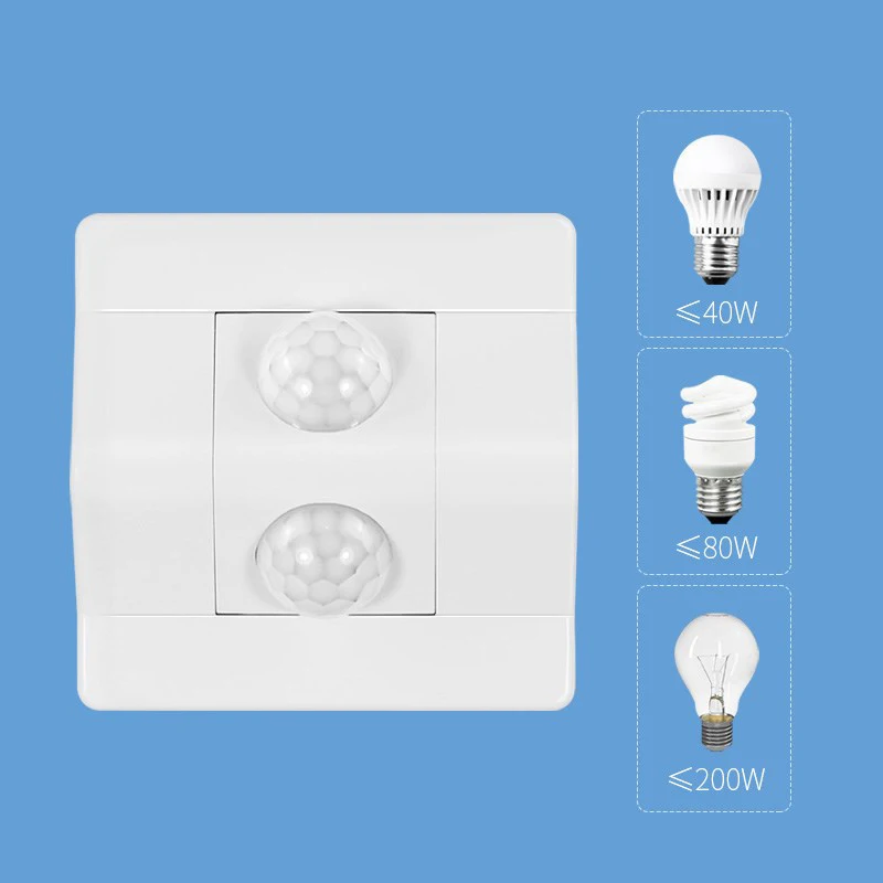 Двойная головка PIR датчик движения переключатель AC90-270V индукционный датчик человеческого тела светильник Детектор управления Регулируемый датчик задержки переключатель