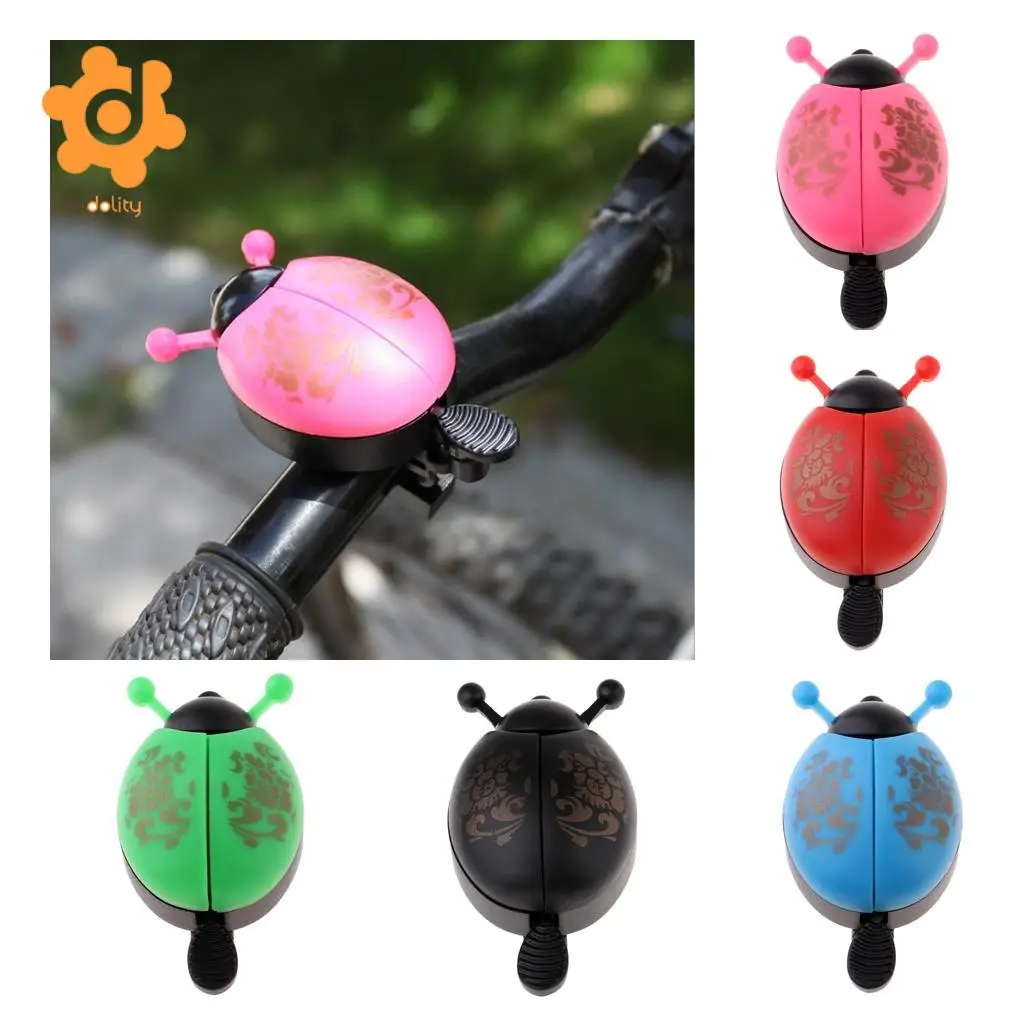 Lovely Funny Kids Children Beetle Ladybug Ring Bicycle Bell for Boys Girls Cycling Bike Ride Alarm Mountain Bike Trumpet Horn